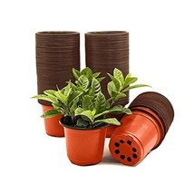 200 Pcs 4 Inch Plant Nursery Pots Plastic Seedling Pots Seed Starting Po... - $25.51