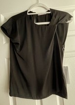 Stateside viscose satin shoulder twist top black in Black - £50.96 GBP