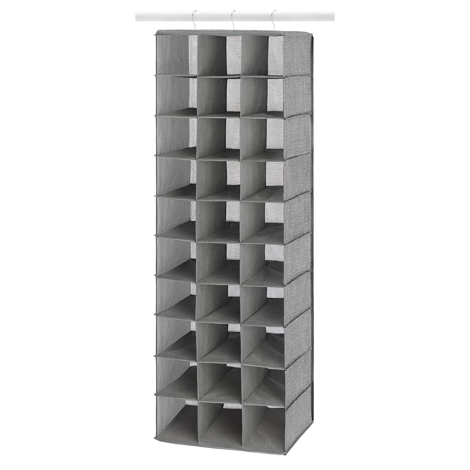 Primary image for Whitmor, Crosshatch Gray, Hanging Shoe Shelves Closet Organizer, 30 Section