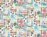 Cotton Best Friends Dogs Toys Bones Words White Fabric Print by Yard D75... - $15.95