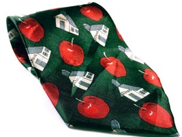 School House Apple Education Men&#39;s Novelty Necktie - £11.74 GBP