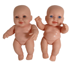 Lot of 2 Baby Dolls Body 945 Head 960 and 948 Blue and Brown Eyes 9&quot; - £6.76 GBP