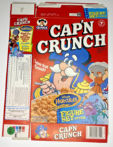 1998 Empty Cap&#39;n Crunch Disney&#39;s Hercules 16OZ Cereal Box SKU U198/88 - £15.12 GBP