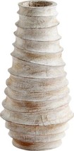 Vase Cyan Design Giorgio Farmhouse Ribbed Cylindrical White Wash White,Cream - £211.11 GBP