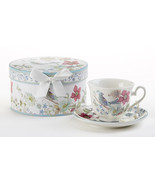 Delton Products Partridge 3.5 inches Porcelain Cup/Saucer in Gift Box, 8... - £23.69 GBP