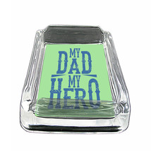 Dad Father&#39;s Day D1 Glass Square Ashtray 4&quot; x 3&quot; Smoking Cigarette Bar - £39.52 GBP