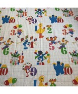 Vintage Sesame Street Numbers Twin Sheet Set Flat Fitted JP Stevens Bert... - $41.73