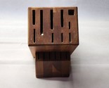 Vintage JA Henckel Zwilling Wusthof Exotic Wood 16-Slot Knife Block - UN... - $34.44