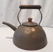Antique EARLY English Copper Tea Kettle with Wood Handles - $200.00