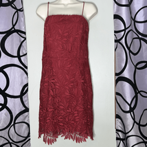 NSR lace overlay spaghetti strap sheath dress, size large - £15.71 GBP