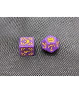 (2) Ebon Tides Purple Yellow RPG Dice D6 D12 - €11,11 EUR