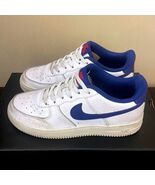Nike Air Force 1 Low White Deep Royal Blue CT3839-101 Kids Size 5.5Y - $49.49