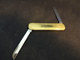 Vtg Colonial Multi 2 Blades Gold Tone Folding Pocket Knife - £11.81 GBP