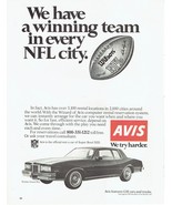 1978 Avis Rental Car Print Ad Pontiac Grand Prix Super Bowl XIII 8.5&quot; x 11&quot; - $18.75