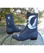 Vintage ZODIAC USA Custom Painted Leather Boots&quot;Twilite Hunter&quot;Western l... - €78,11 EUR