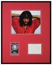 Rick James Signed Framed 16x20 Photo + Vintage Backstage Pass Display JSA - £775.80 GBP