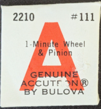 NOS Genuine Accutron By Bulova 2210 Part #111 - Minute Wheel &amp; Pinion - $16.82