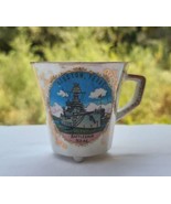 Vintage Souvenir Cup and Saucer Houston Battleship Texas Japan Made Lust... - £14.61 GBP
