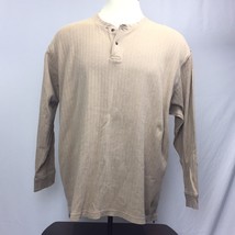 Roundtree &amp; Yorke Men&#39;s Long Sleeve T-shirt, size XXL 2XL, Tan - £10.00 GBP