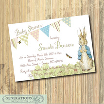 Peter Rabbit Baby Sower Invitation/printable/Digital/DIY/gender neutral ... - £11.91 GBP