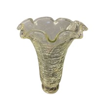 Tulip Lily Flower Glass Lamp Shade - Terra Cottage - Clear Crackle - 1.5&quot; Fitter - £19.69 GBP