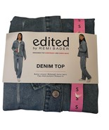 Womens Size Small 2-4 Denim Jean Jacket Shirt Top Edited by Remi Bader A... - $29.78 CAD
