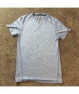 Russell Dri-Power 360 T-Shirt Tee (S) Small Light Blue Heather V-neck Men - $8.95