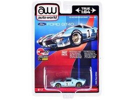 1966 Ford GT40 RHD (Right Hand Drive) #1 Light Blue with Stripes Limited Editio - £21.03 GBP