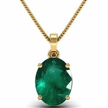 100% Natural Green Emerald 925 sterling silver Goldplated pendent  4.50 Ct - £64.59 GBP