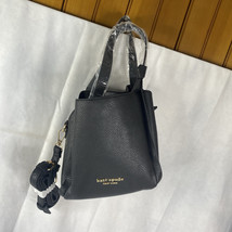 NEW Kate Spade New York Pebbled Leather Crossbody Bag Black 8&quot;x8&quot;x5&quot; - £108.18 GBP