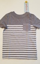  Cat &amp; Jack Grey Stripe Infant Toddler Boys Shirt 18M 2T 3T 5T NWT - $2.79
