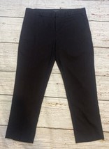 Banana Republic Hampton Fit Pant Size 12 Women&#39;s Straight Leg Pants Black - £11.48 GBP