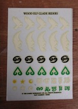 Wood Elf Glade Riders Decals 5th Edition 1996 - £4.62 GBP
