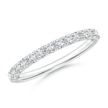 Angara Lab-Grown 0.43 Ct Diamond Half Eternity Wedding Ring in Sterling Silver - £350.48 GBP