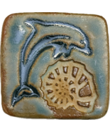 Dolphin handmade ceramic refrigerator magnet - $185.64 MXN