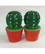 Vintage Cactus Plants In Orange Pots 2.5&quot; Salt &amp; Pepper Shakers Japan - $10.92 CAD