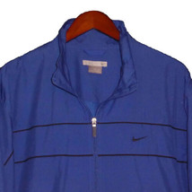 Nike Men&#39;s XL Windbreaker Jacket Blue Full Zipper - $29.65