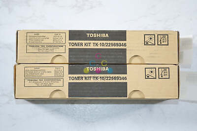 2 New OEM Toshiba TF-631, 671,  TK10 / TK-10 Black Toner Kit (22569346) - $39.60