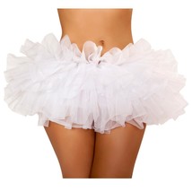 Mini Petticoat Tutu Soft Mesh Layered Dance Rave Festival Costume White 4457 - £12.65 GBP