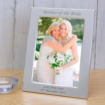 Personalised Engraved Mother of the Bride Silver Plated Photo Frame Brid... - $15.95