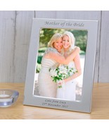 Personalised Engraved Mother of the Bride Silver Plated Photo Frame Brid... - £12.78 GBP