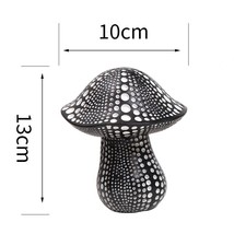 European Style Simulation Mushrooms Wave Point Resin Craftwork Statue Black - £25.01 GBP