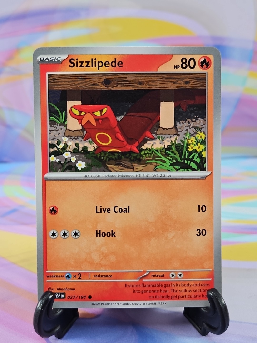 Pokemon TCG Surging Sparks Card | Sizzlipede 027/191 Common - $0.99