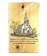 Handcrafted Engraved Church Serenity Prayer Cedar Wood Live Edge Wall Decor - $79.00