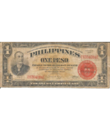 PHILIPPINES 1941 ONE PESO TREASURY CERT. NAVAL AVIATOR'S ISSUE # 127 - $88.11