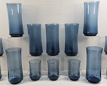 14 Pc Libbey Bolero Blue Coolers Juice Glasses Set Vintage Drinking Tumb... - $108.57