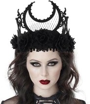 Halloween Gothic Headpiece Dark Floral Crown Hair Band Rave Party Costum... - £17.11 GBP