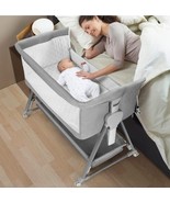 Cowiewie Baby Bassinet, Beside Sleeper for Baby Easy Folding Bedside Bas... - £104.49 GBP