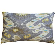 PILLOW DÉCOR Solo Mulberry Ikat Throw Pillow 20x20 - £28.97 GBP+