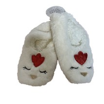 Adult Women&#39;s 1 Pair Slipper Socks With Grippers White M/L 8-10 Fuzzy Cute - $9.12
